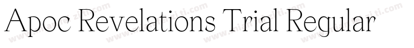 Apoc Revelations Trial Regular字体转换